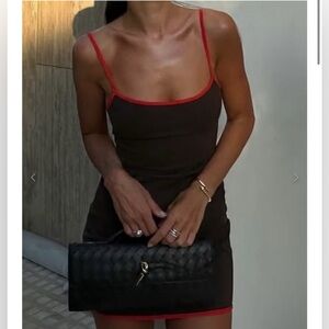 Zara Brown And Red Mini Dress
Size Xl 
only got to wear once
Super flattering